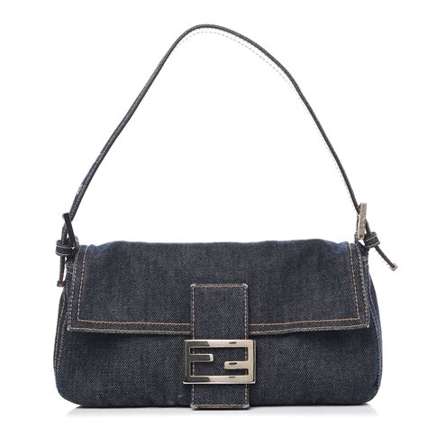 fendi bag black blue|fendi denim bags.